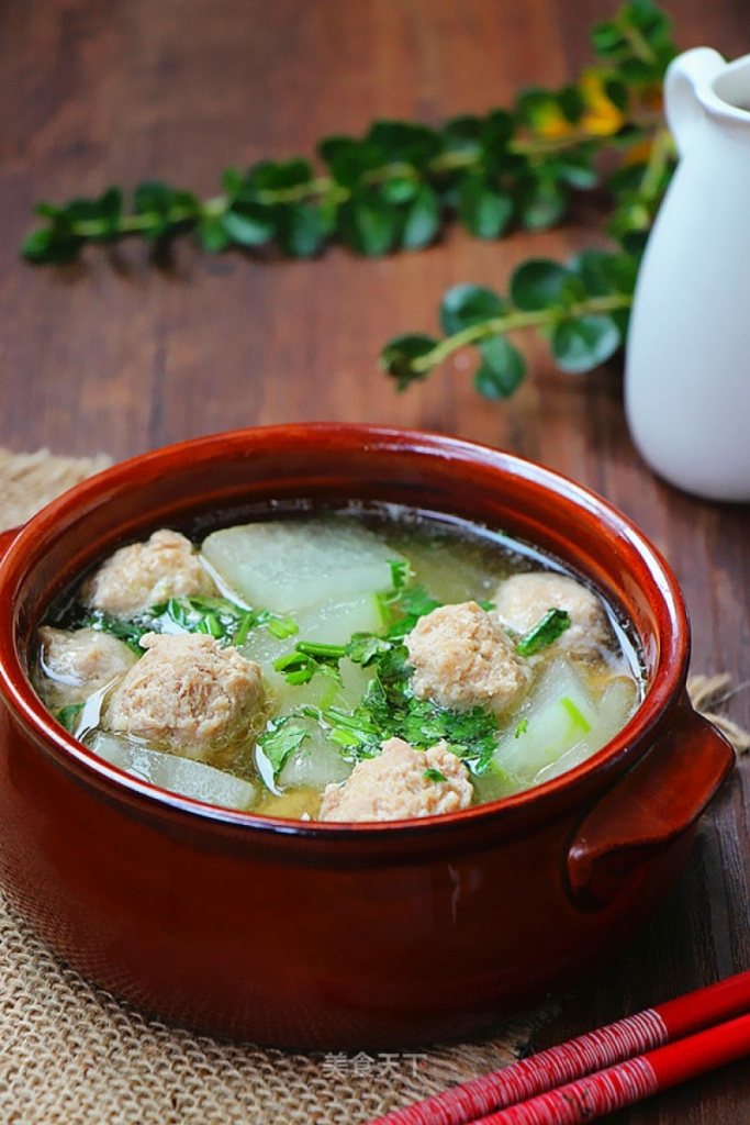 Wnter Melon Soup with Meatballs/冬瓜丸子汤 - Recipe